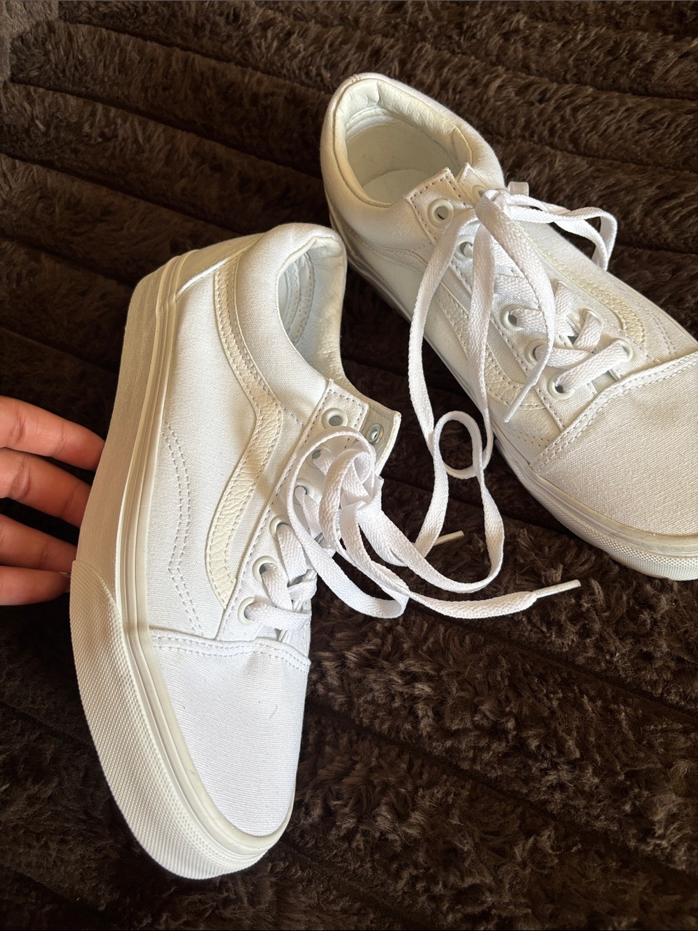 Vans‎ White Low-Top Canvas Sneakers